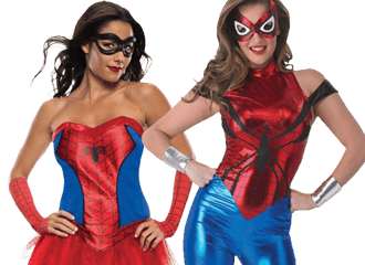 Spiderwoman & Spidergirl Kostuums